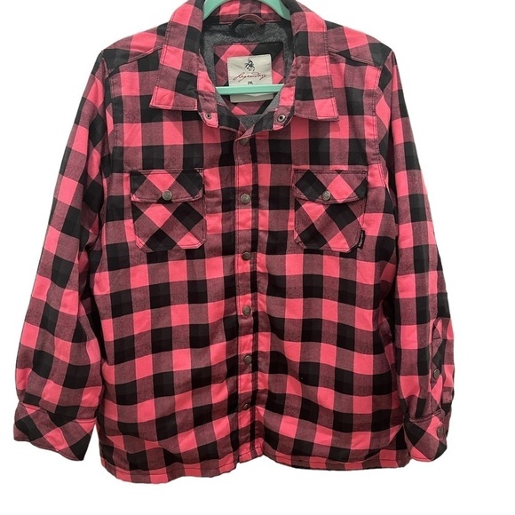 Legendary Whitetails Flannel Plaid Button Down  fur faux Lining Shirt Si… - Picture 1 of 11